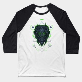 Bull head - Sacred Geometry Baseball T-Shirt